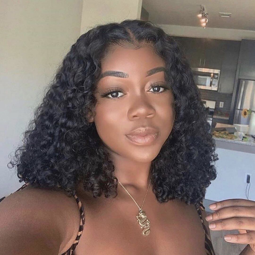 Stema Candy Curl 4x4 Regular Lace Closure Human Hair Wig 250% Density